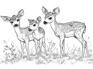 Fawn Coloring Pages for Kids