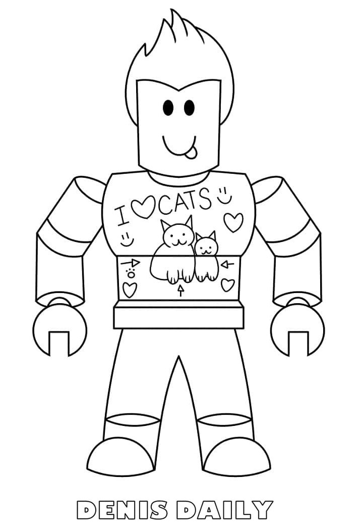 Roblox to color for kids - Roblox Kids Coloring Pages
