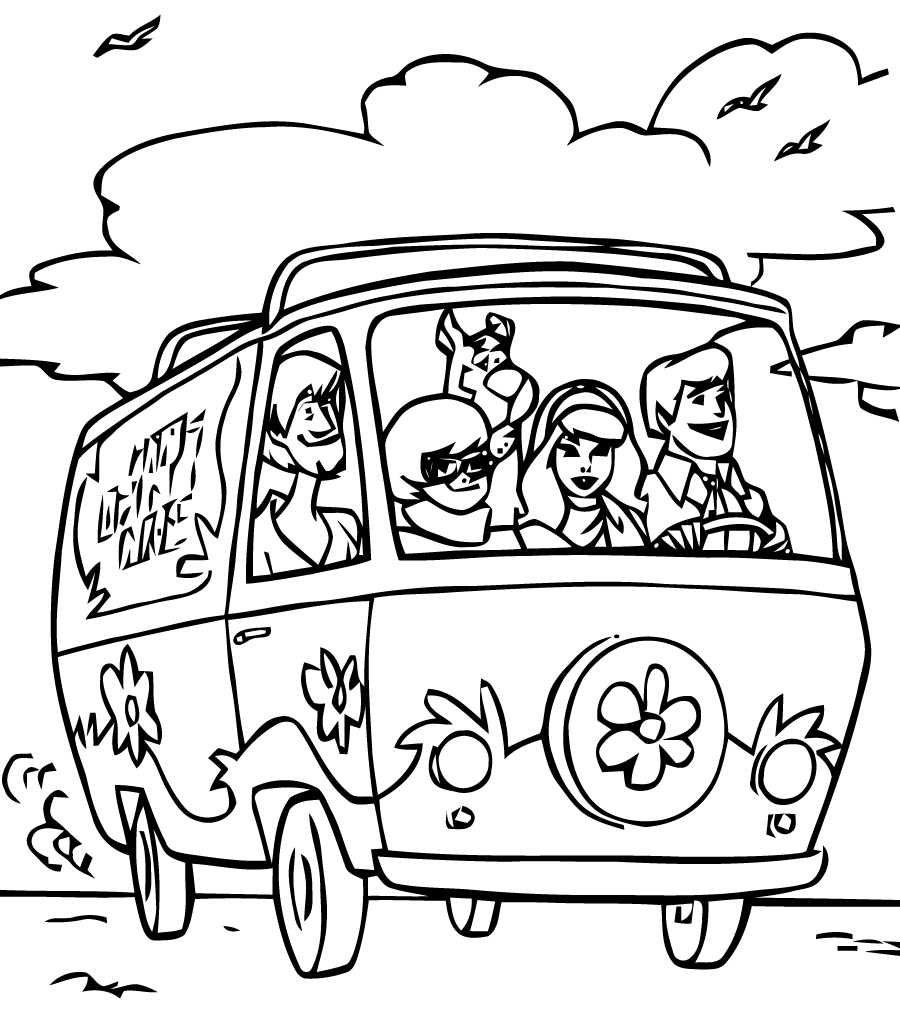 Scooby doo free to color for kids - Scooby Doo Kids Coloring Pages