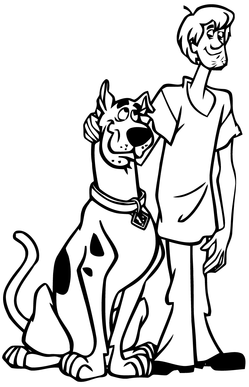 Scooby doo coloring pages to print for kids Scooby Doo Kids Coloring
