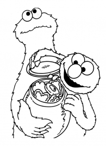coloring pages cookie monster