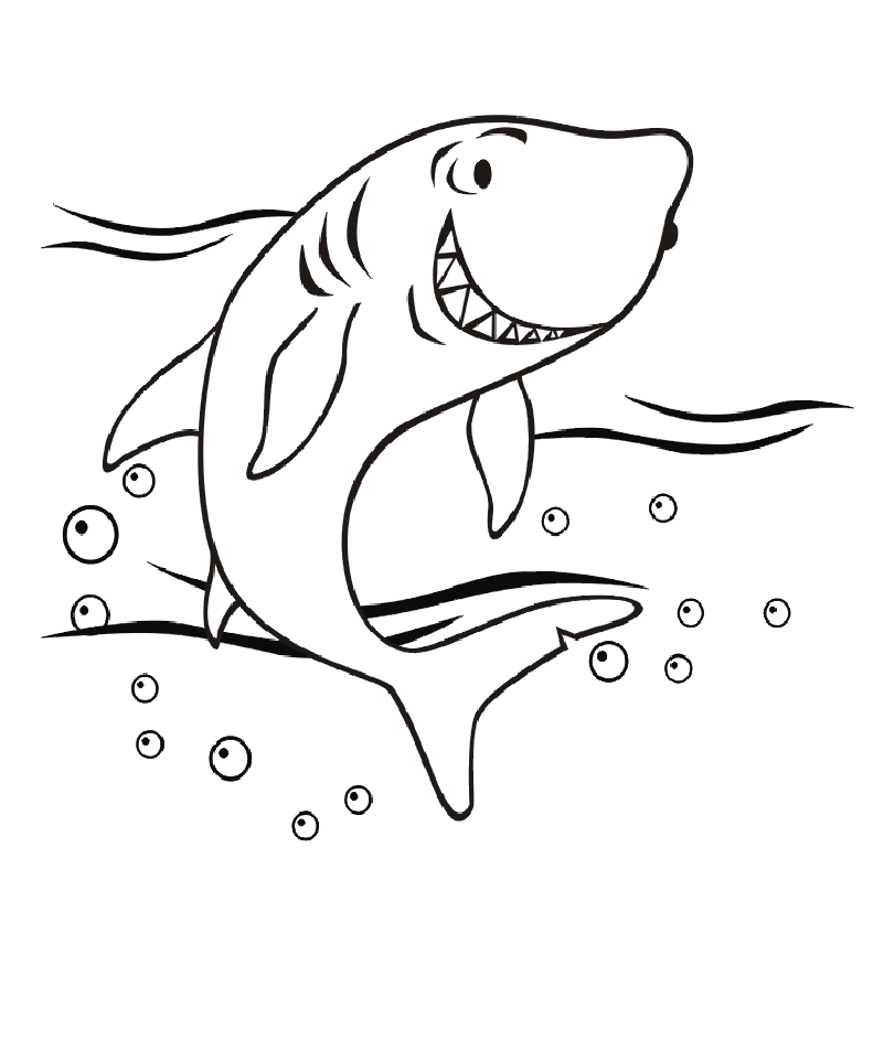 shark pictures to colour