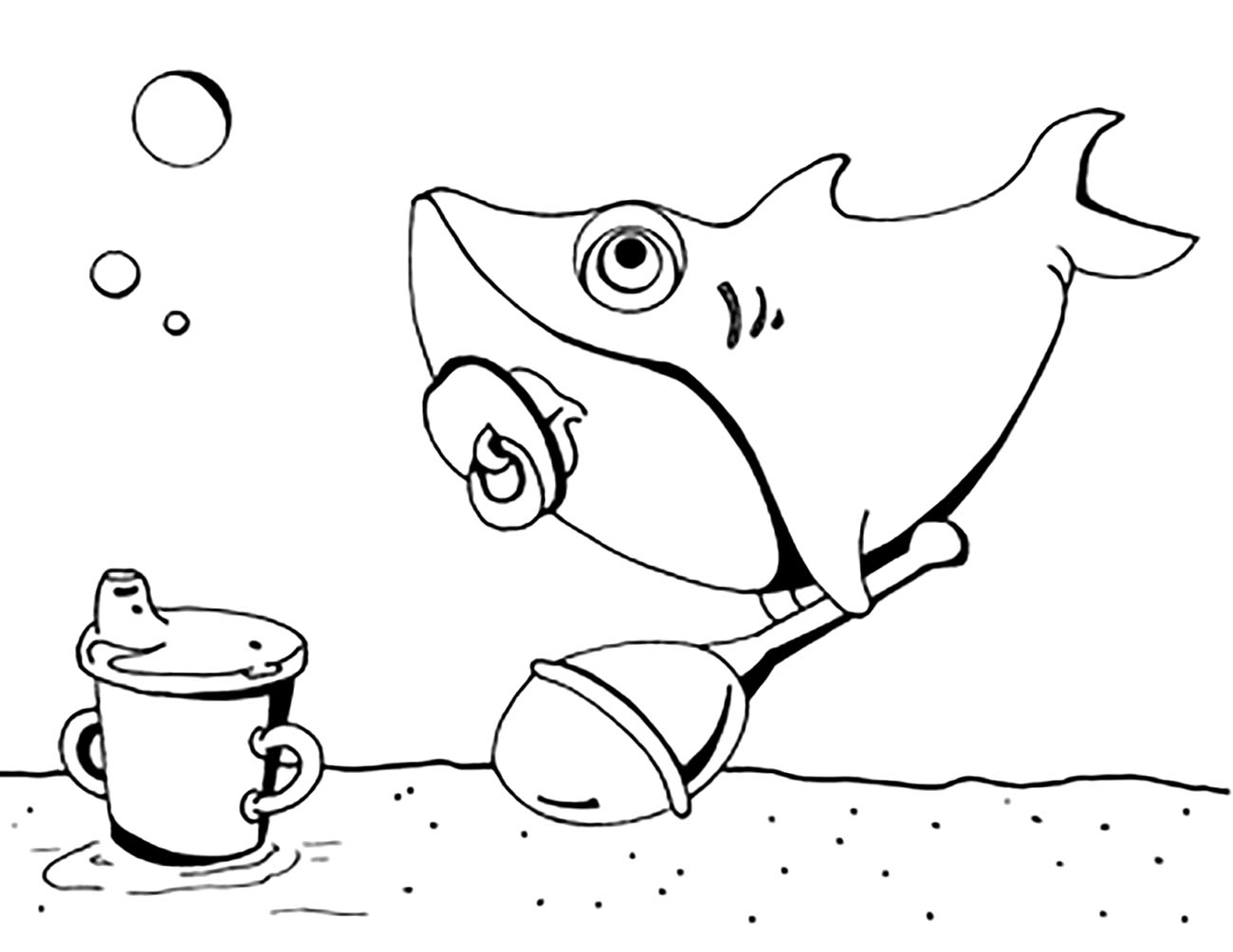 sharks to print sharks kids coloring pages
