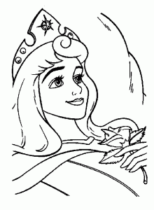 Disney Princess Sleeping Beauty Aurora Coloring Page