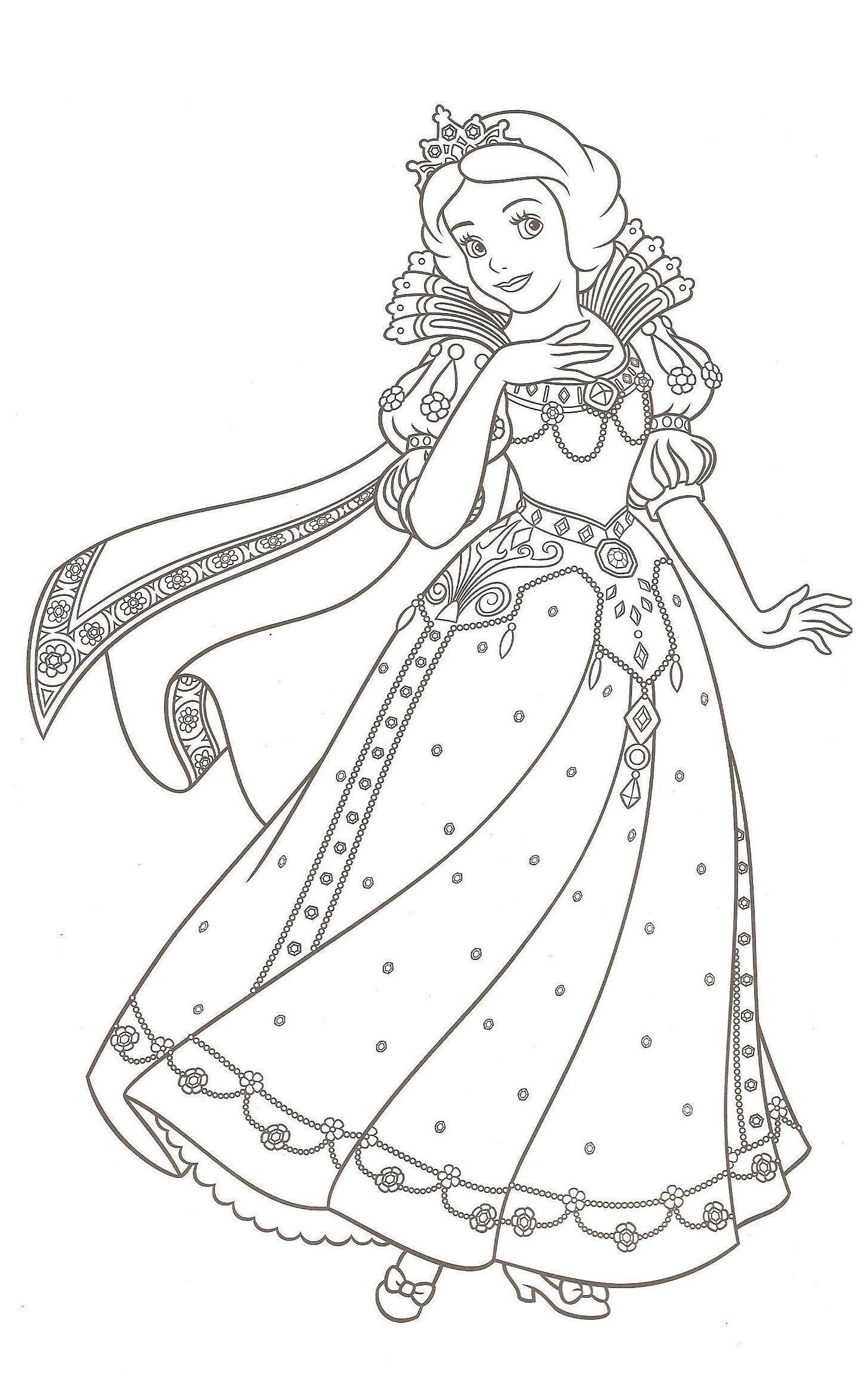 Snow white free to color for children Snow White Kids Coloring Pages