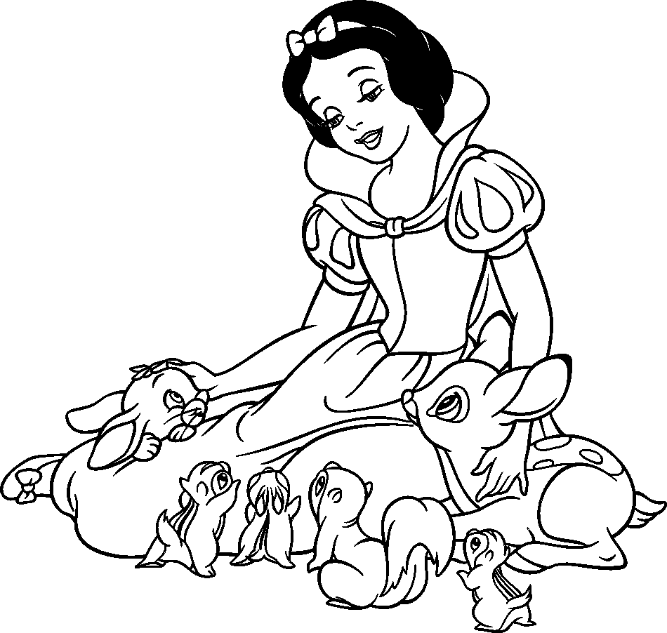 Incredible Snow White coloring page to print and color for free