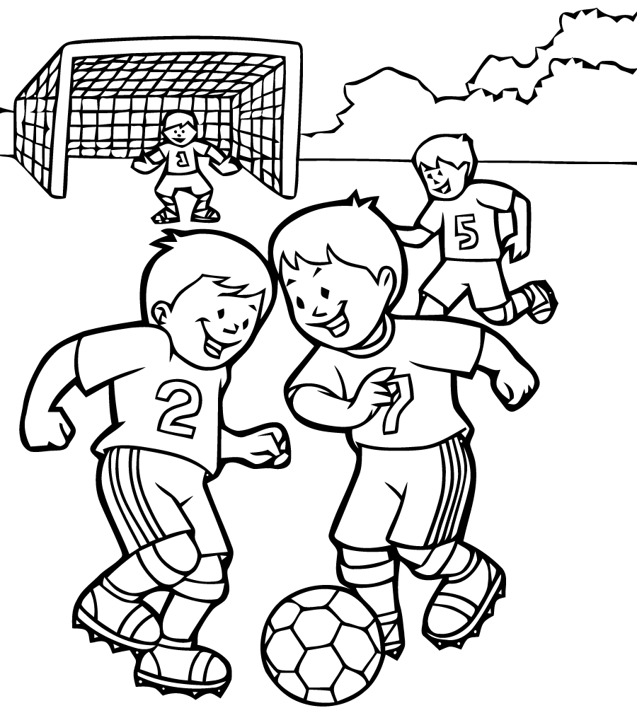 Soccer free to color for kids - Soccer Kids Coloring Pages