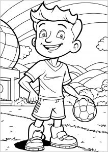 coloring pages for boys football players
