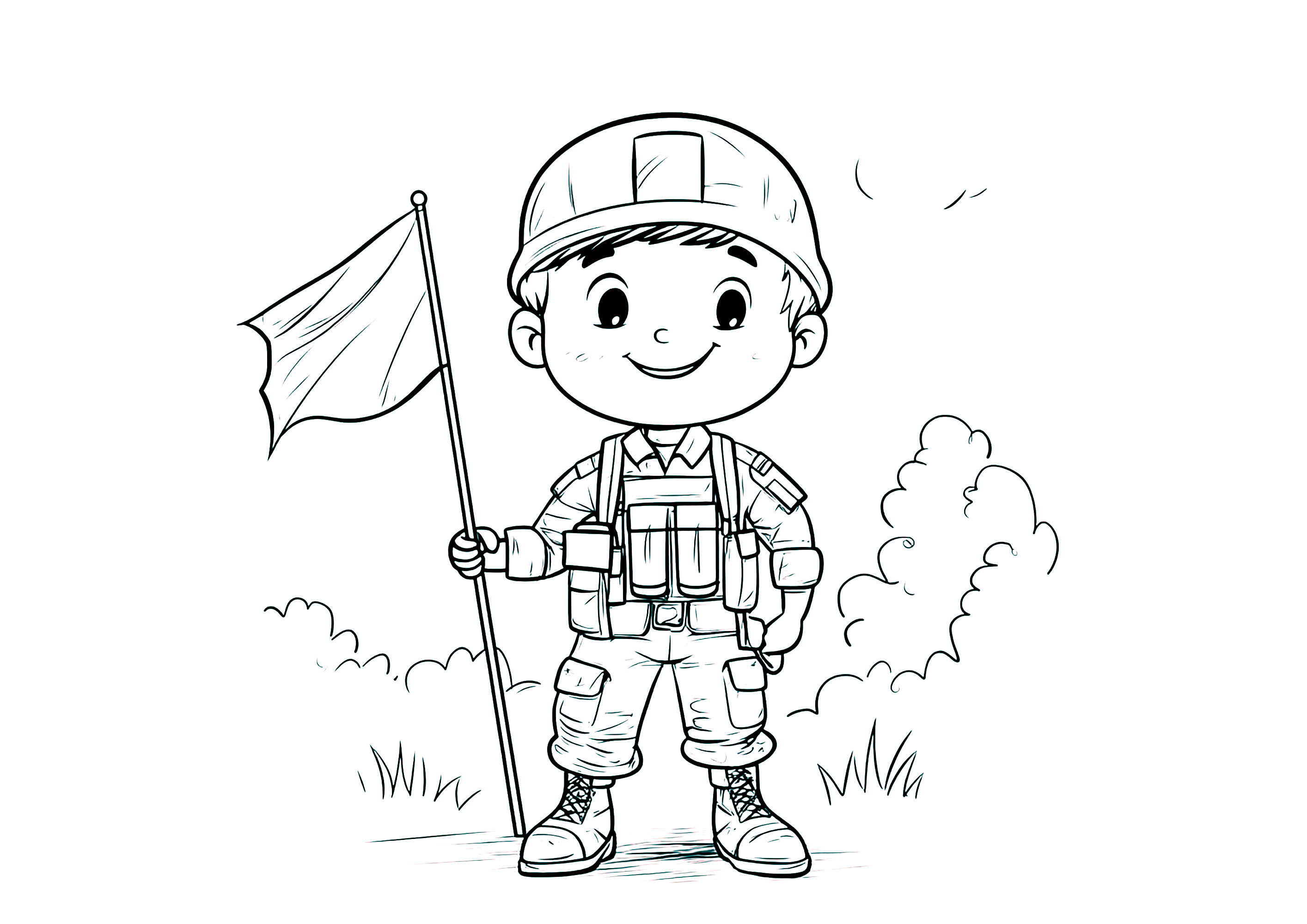 Soldiers to color for children - Soldiers Coloring Pages for Kids