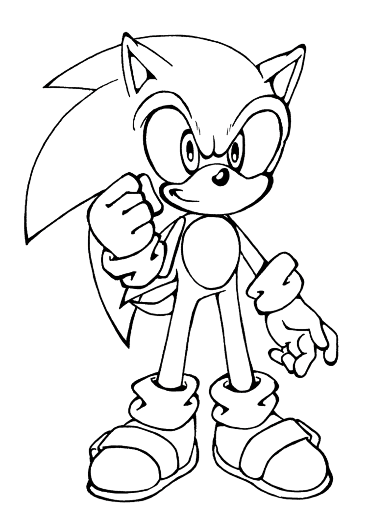 dark super sonic coloring pages