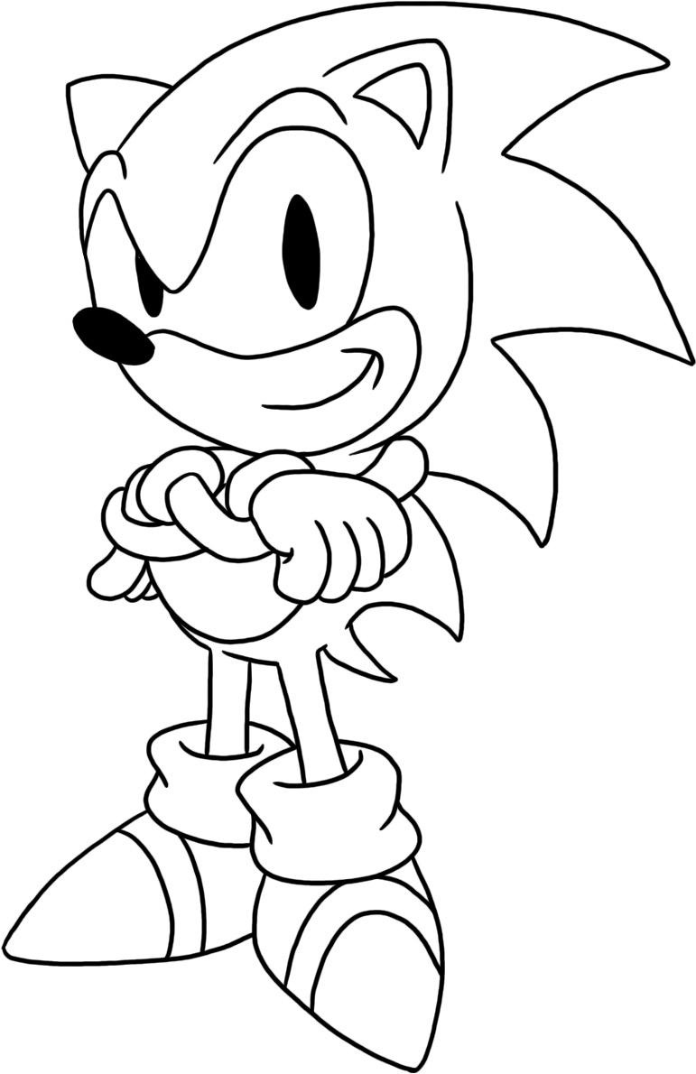 Coloring page Sonic Cool Sonic Hedgehog
