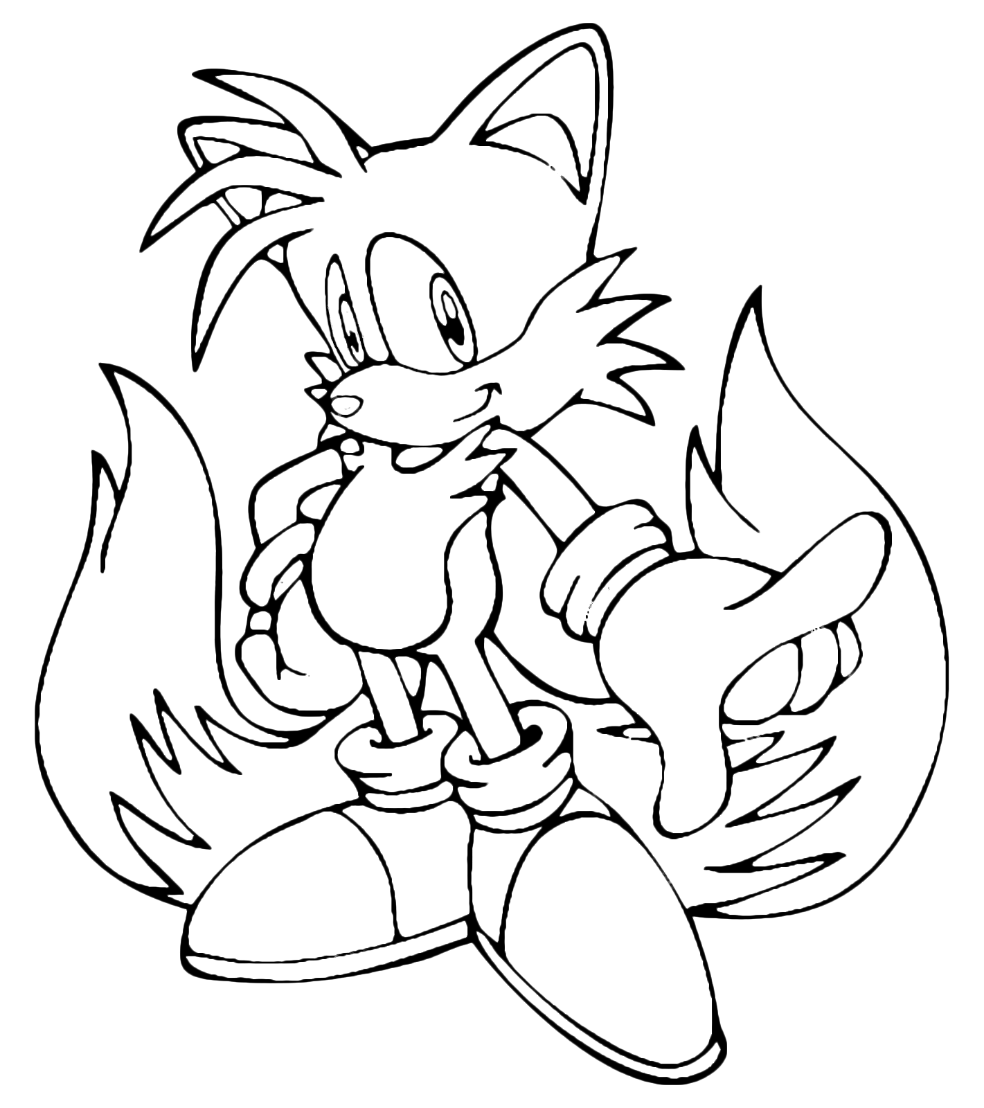 Sonic's friend Knuckles - Sonic the Hedgehog Kids Coloring Pages