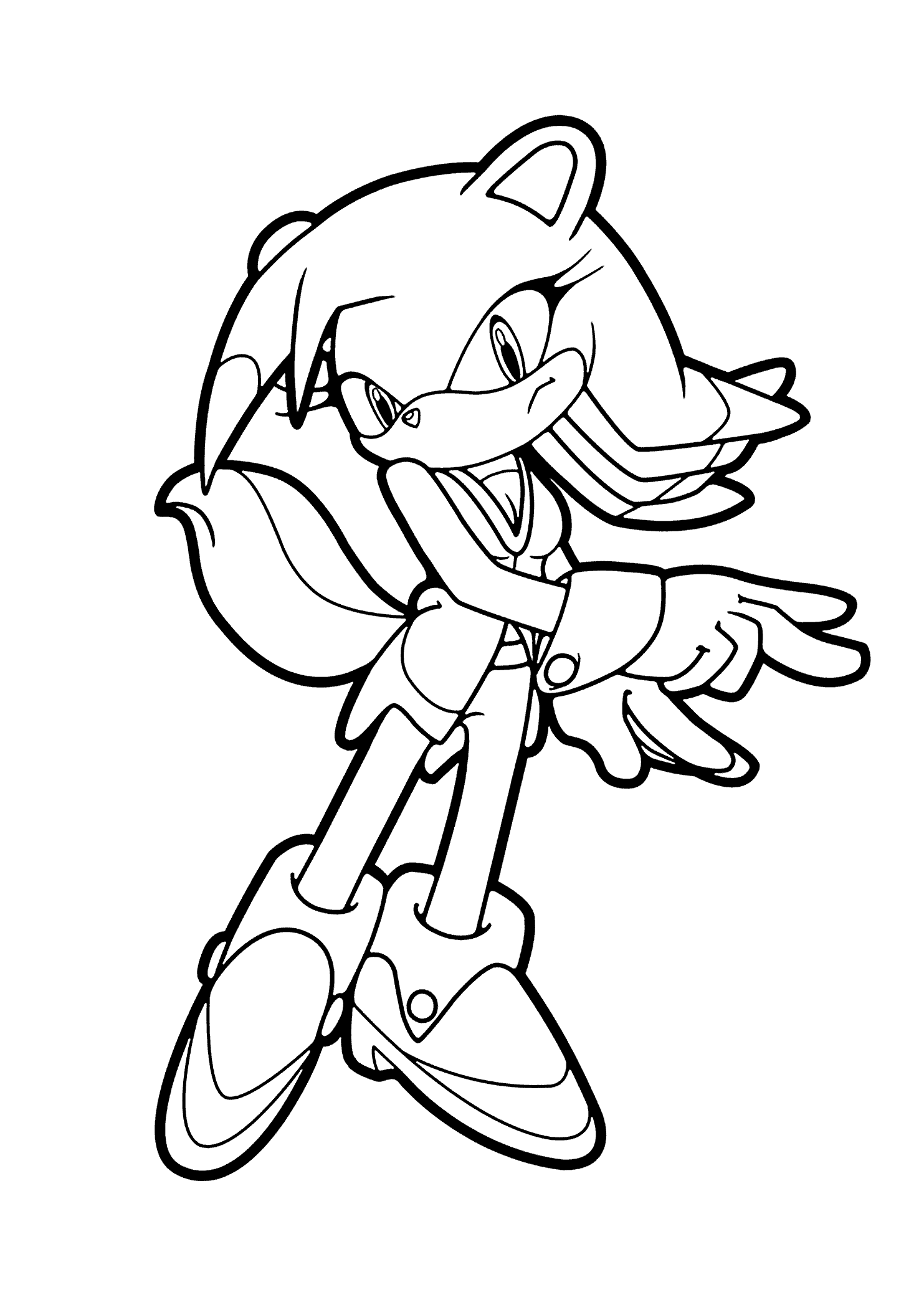 sonic and knuckles and shadow coloring pages