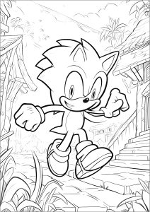 Sonic Hedgehog Kids Colouring Pictures to Print-and-Colour Online