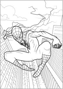 Spider Man and buildings
