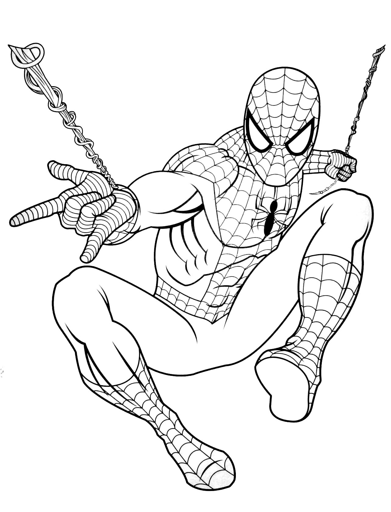 Free Spiderman drawing to print and color - Spiderman Kids Coloring Pages
