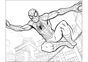 deadpool and spiderman coloring pages