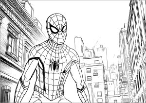 iron spider coloring pages
