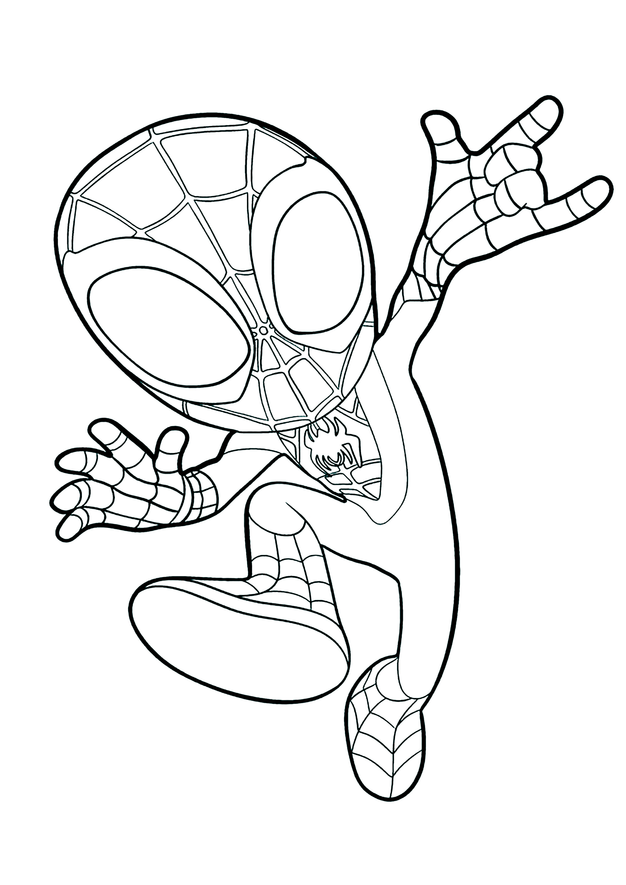 Spidey in action - Spidey and His Amazing Friends Coloring Pages for Kids