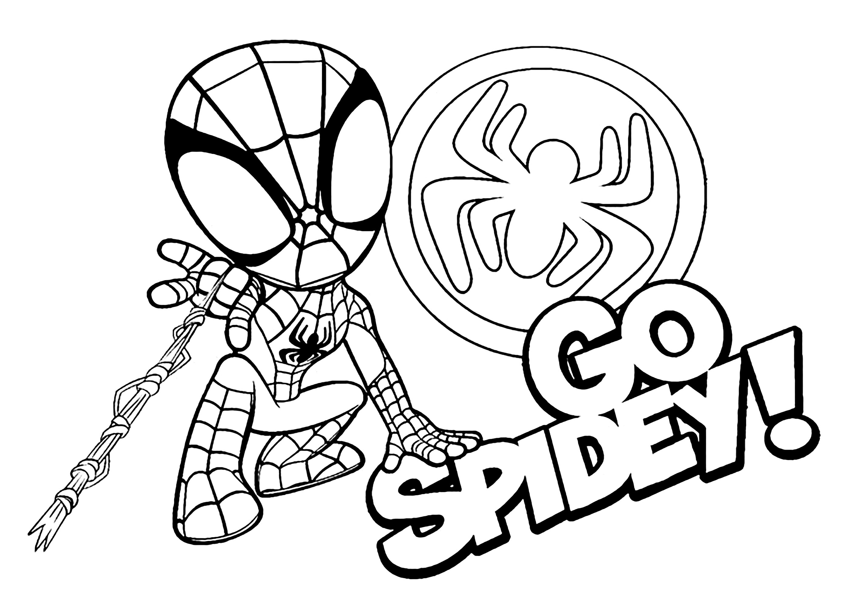 Go Spidey! - Spidey and His Amazing Friends Coloring Pages for Kids