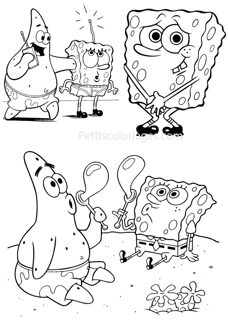 coloring pages free sponge bob