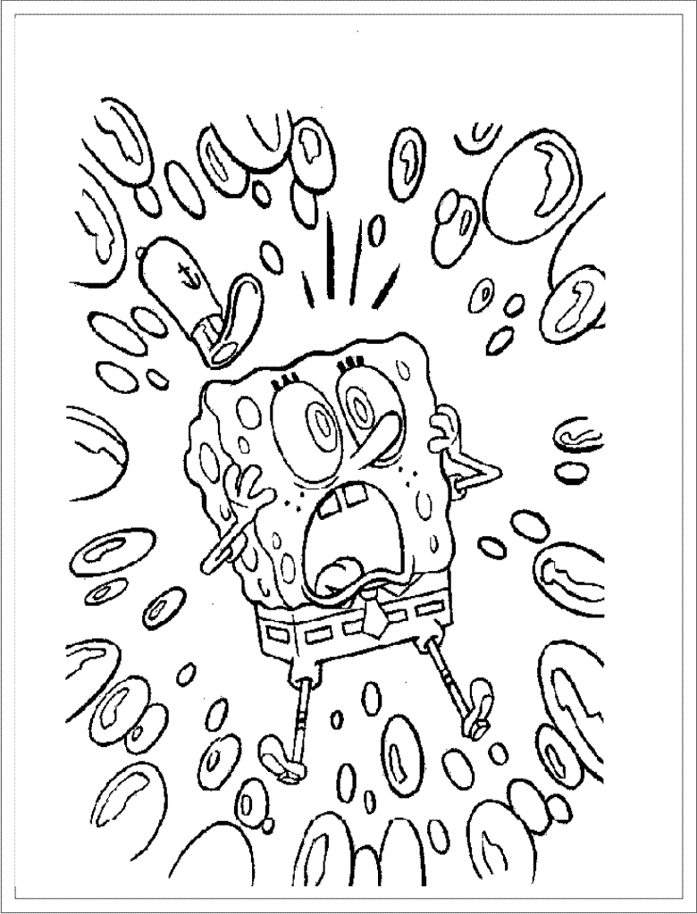 spongebob fun coloring pages