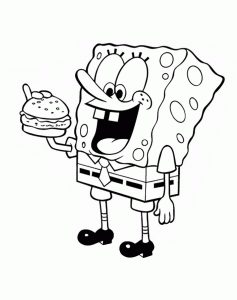 SpongeBob Coloring Pages free For Kids