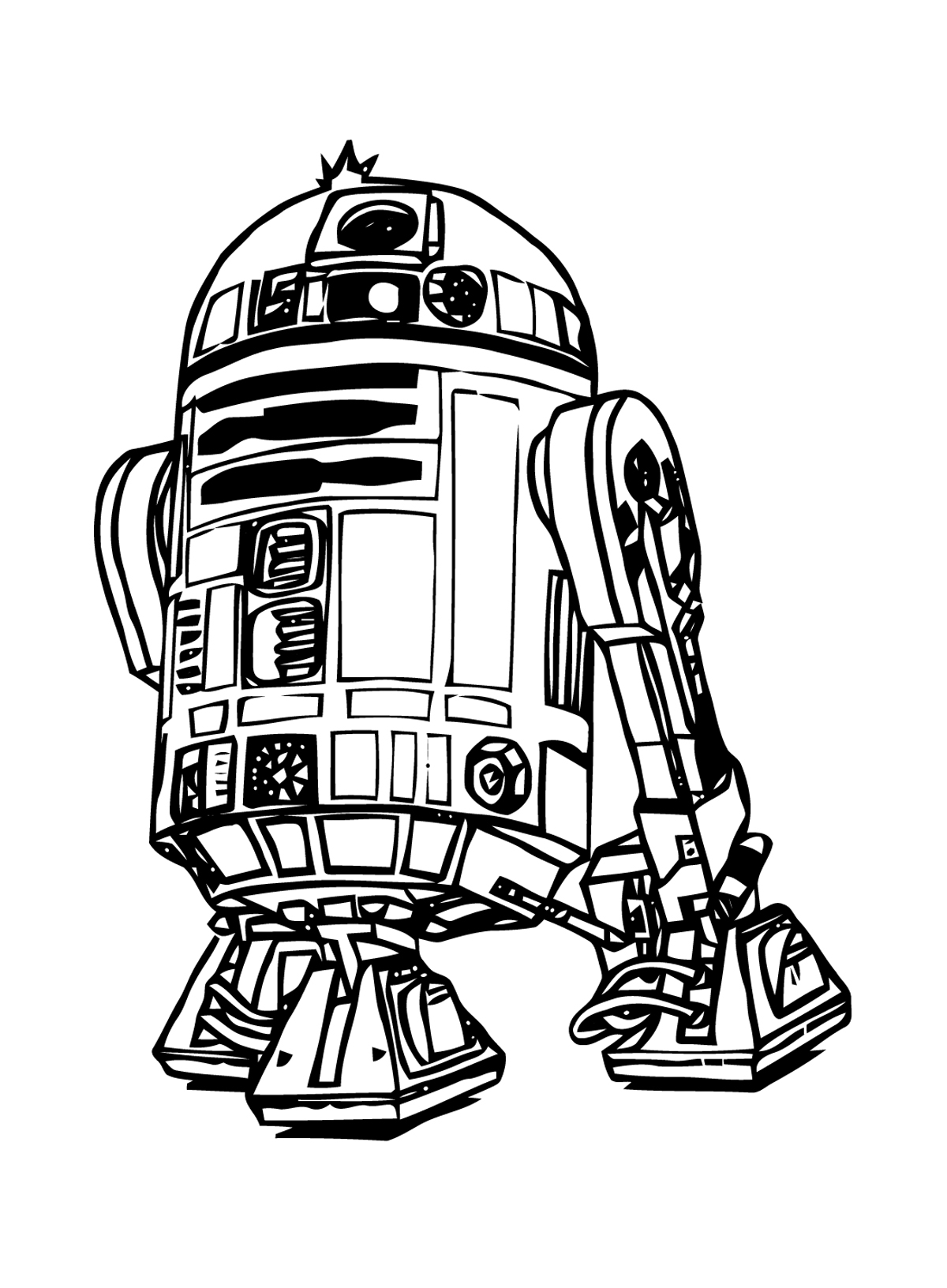 R2D -2 - Star Wars Kids Coloring Pages