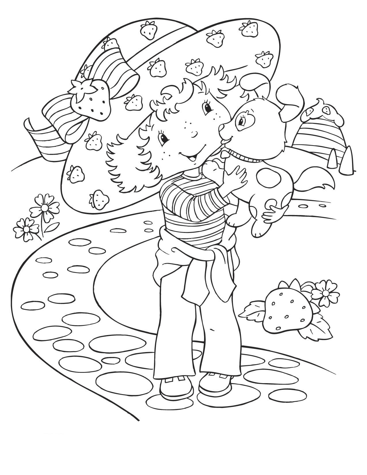 Download Strawberry shortcake for kids - Strawberry Shortcake Kids Coloring Pages