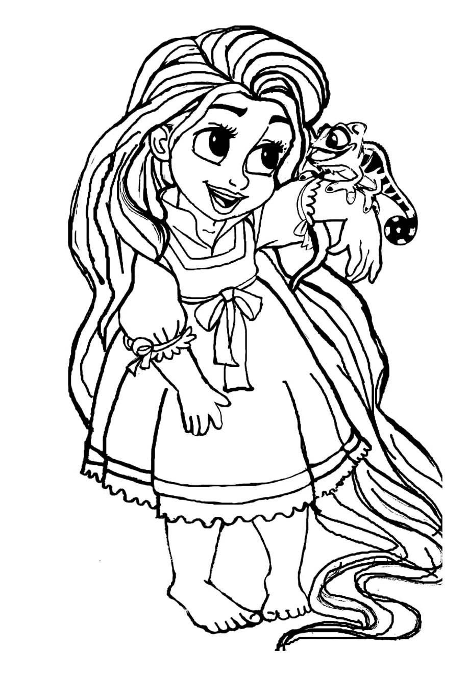 Tangled to print for free Tangled Kids Coloring Pages