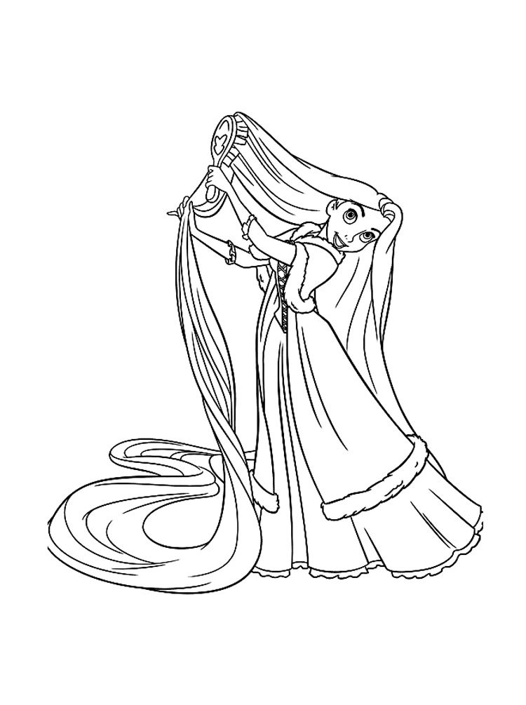 rapunzel tower coloring page