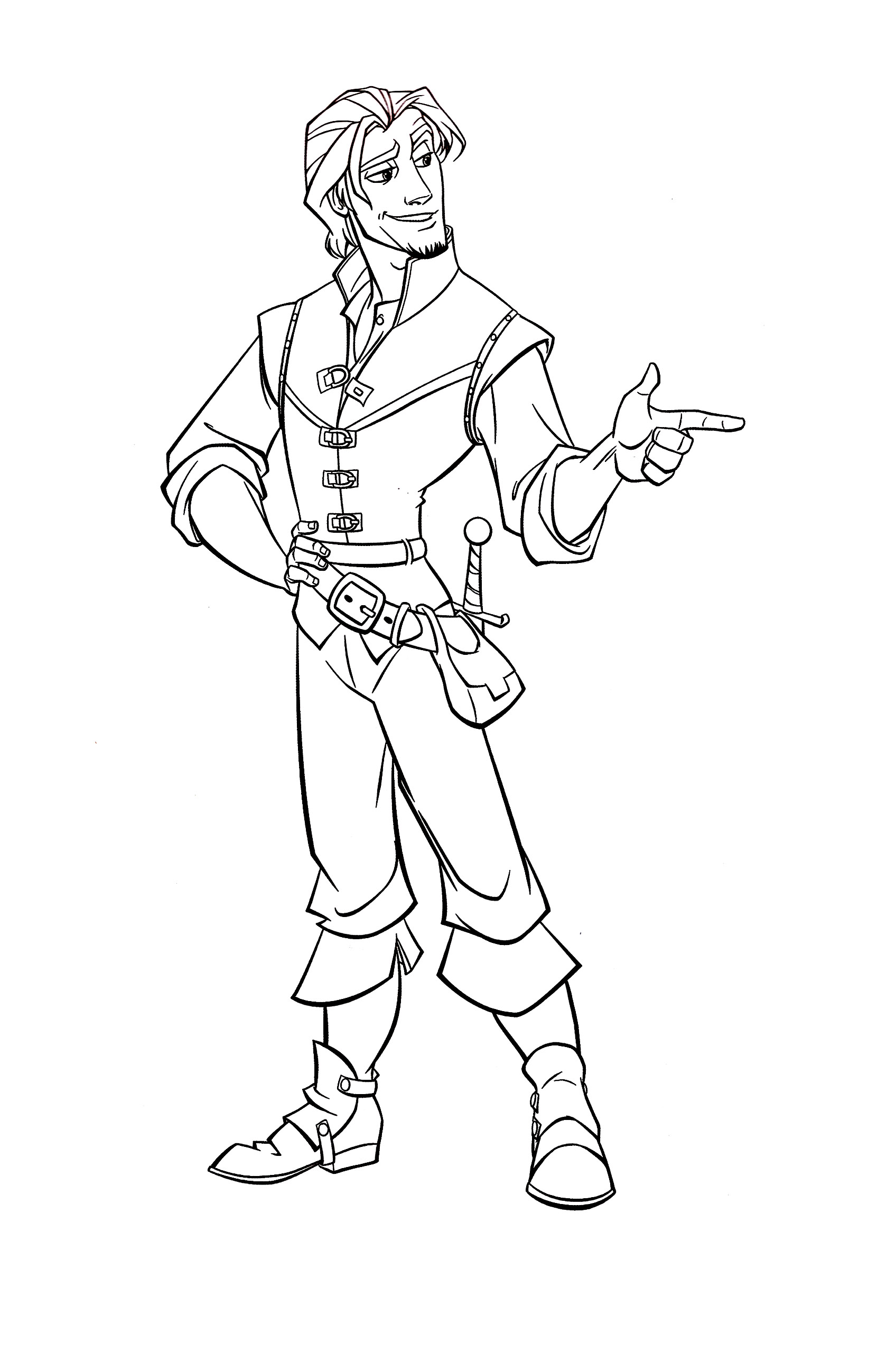 flynn rider and maximus coloring pages