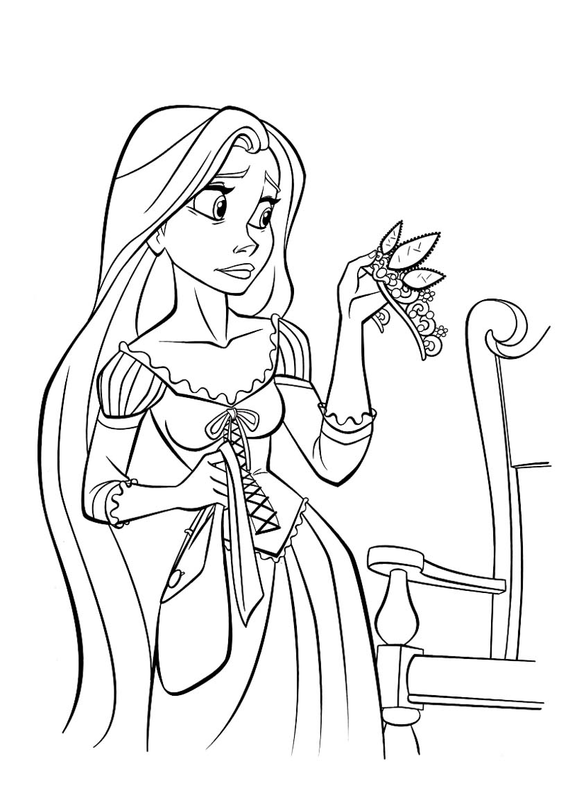 rapunzel princess coloring pages