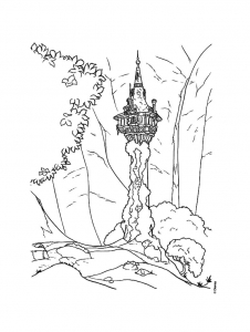 Tangled - Free printable Coloring pages for kids