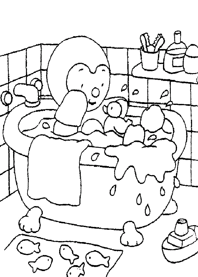 Free coloring pages of T'choupi to color - Tchoupi Kids Coloring Pages