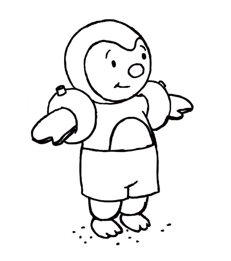 T'choupi coloring pages for children - Tchoupi Kids Coloring Pages
