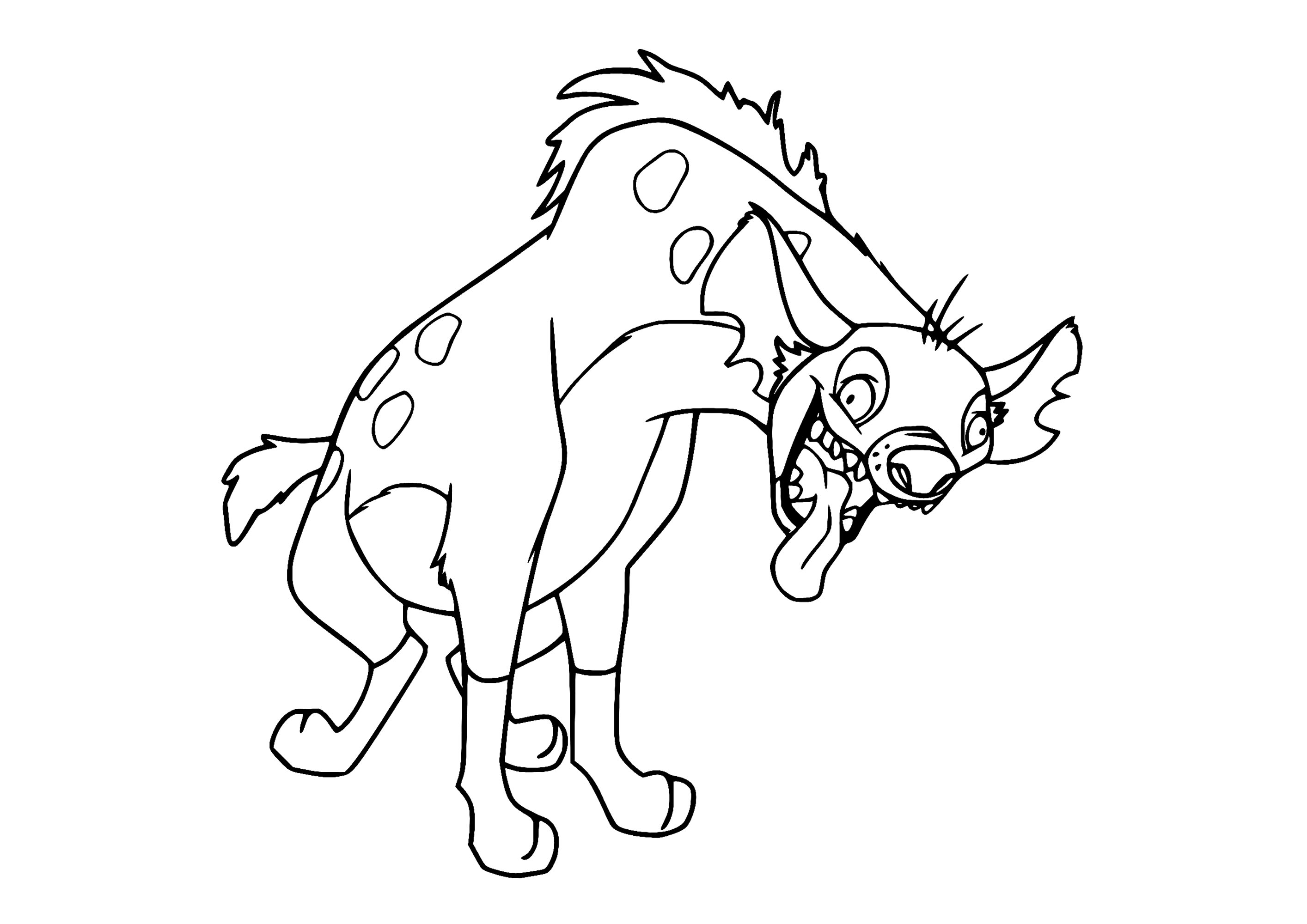 Cheezi the hyena - The Lion Guard Coloring Pages for Kids