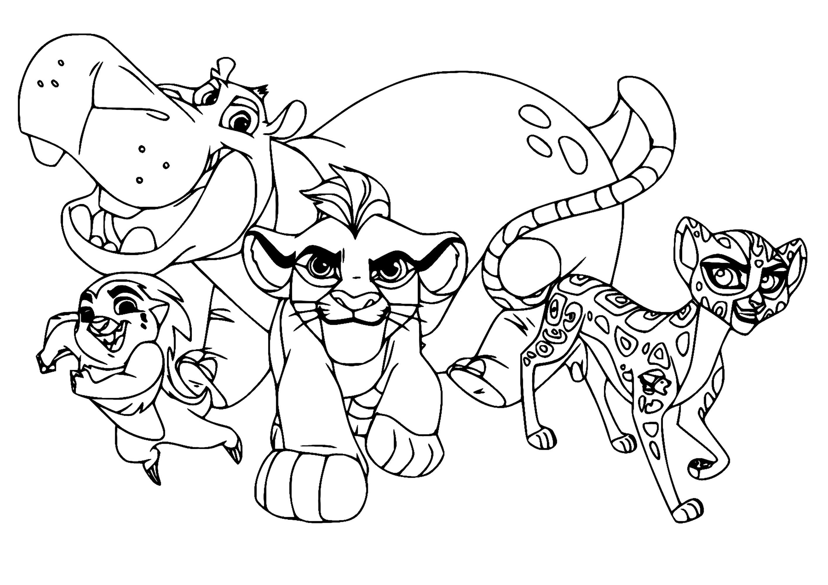 The Lion Guard ready to attack - The Lion Guard Coloring Pages for Kids