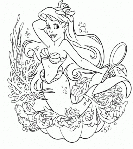 the little mermaid free printable coloring pages for kids