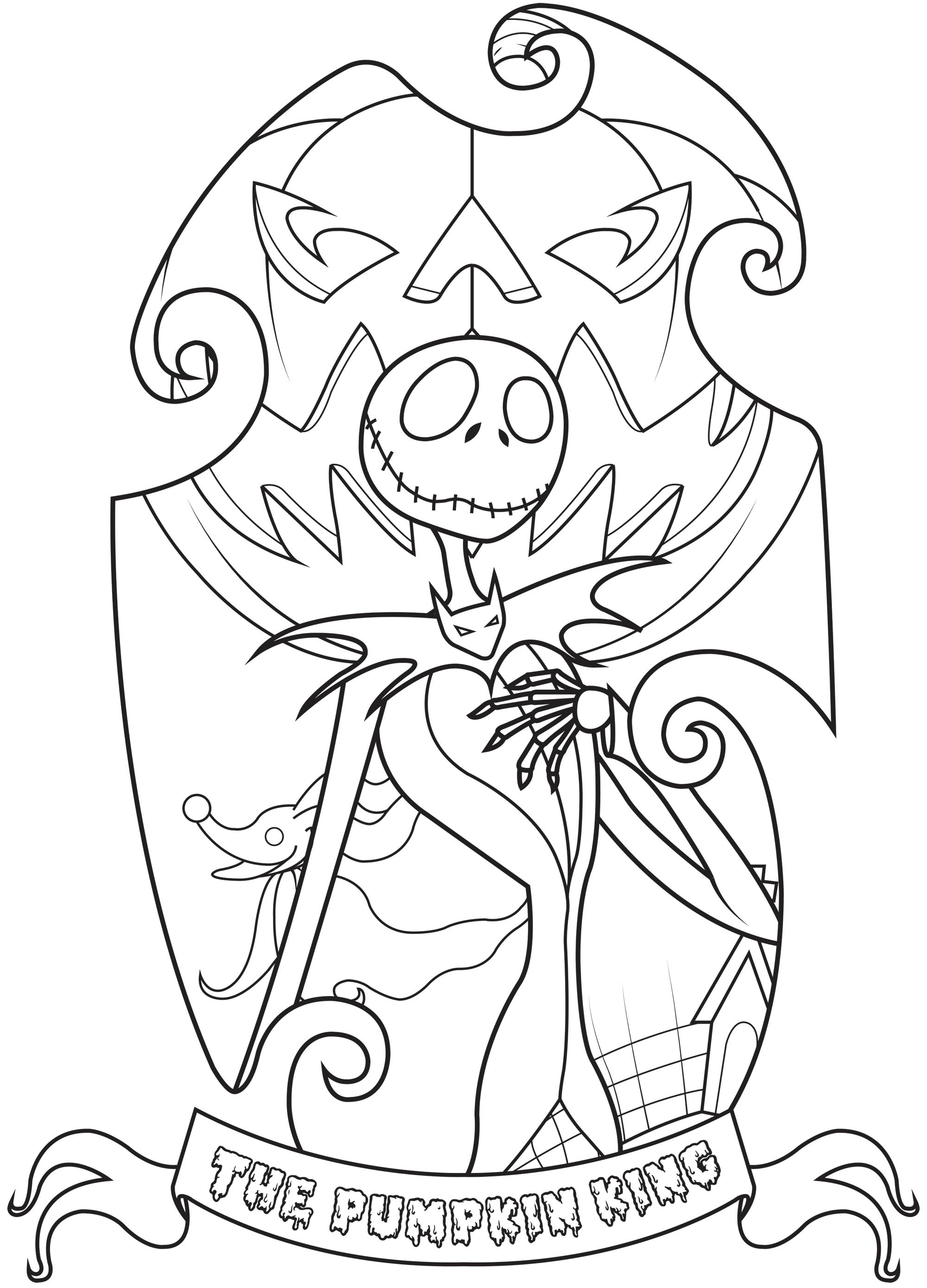 Jack And Sally Nightmare Before Christmas Coloring Pages
