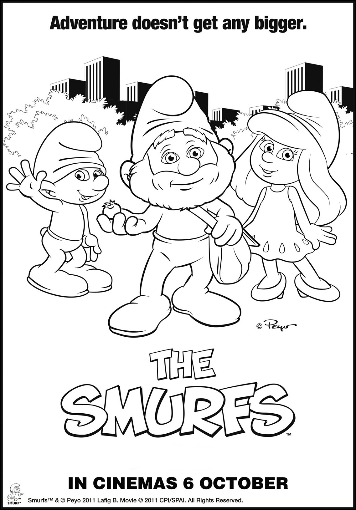Smurfs coloring pages for kids - The Smurfs Kids Coloring Pages