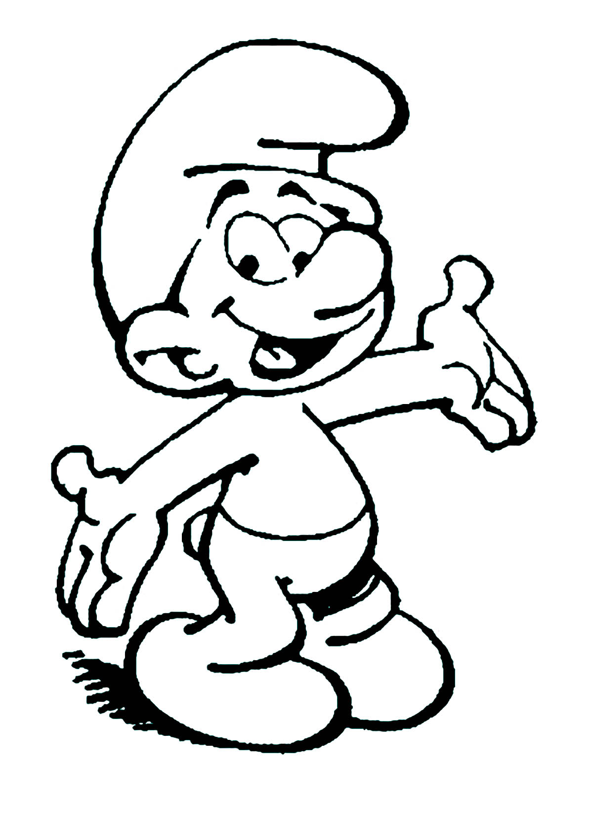 Happy Smurfs coloring page. - The Smurfs Kids Coloring Pages
