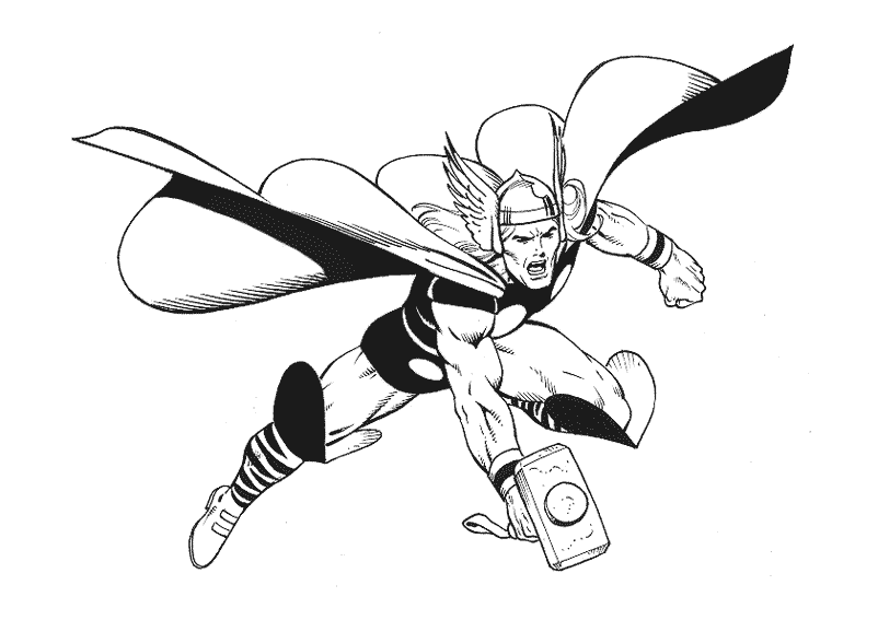 Thor -06 - Thor Kids Coloring Pages