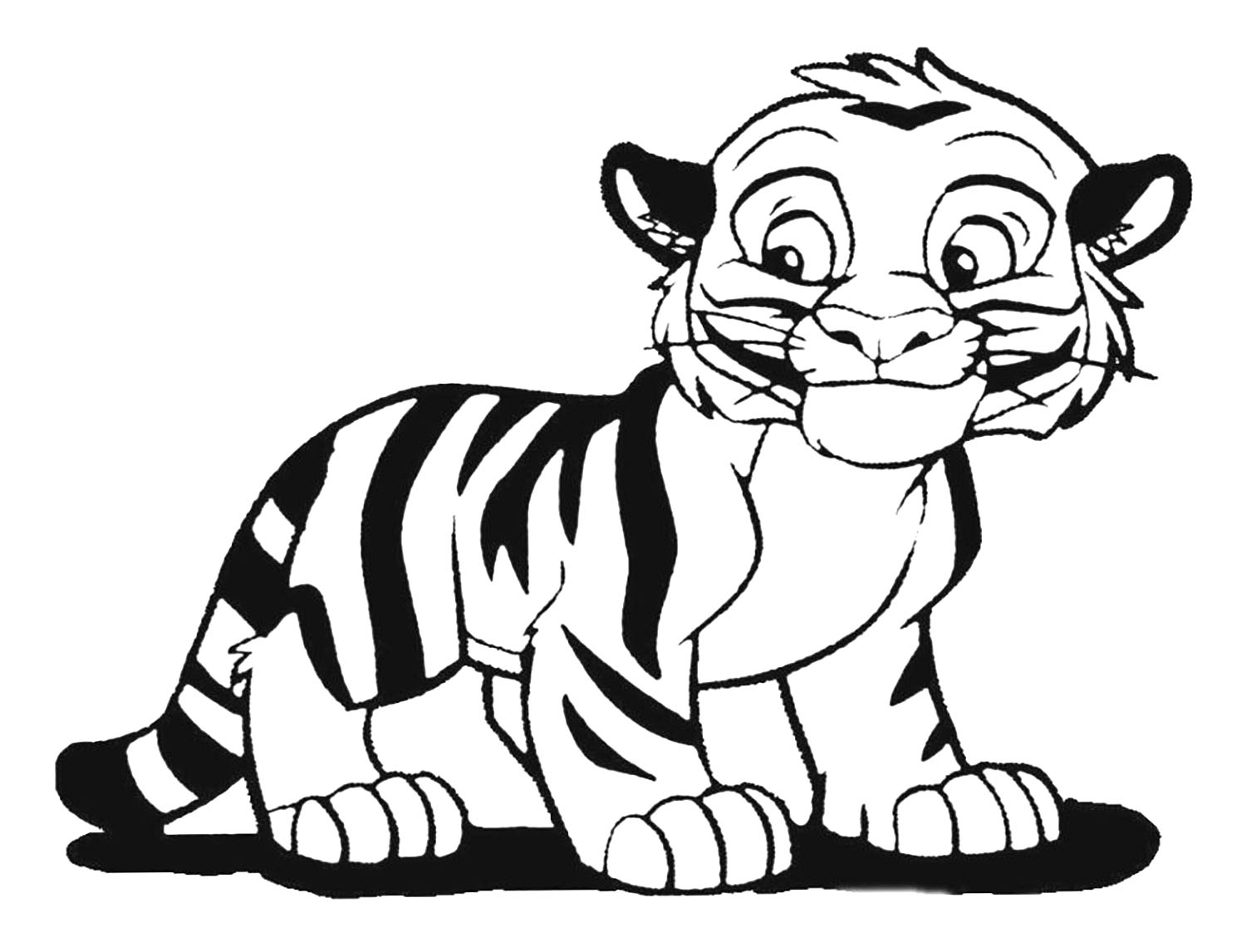 Download Tigers for children - Tigers Kids Coloring Pages