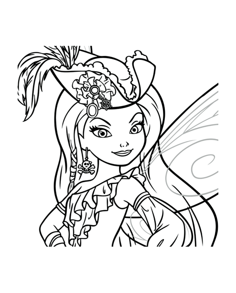 disney pirate fairy coloring pages