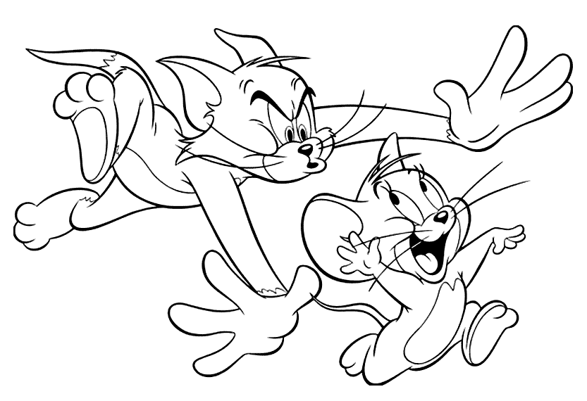 Download Tom and jerry free to color for kids - Tom And Jerry Kids Coloring Pages