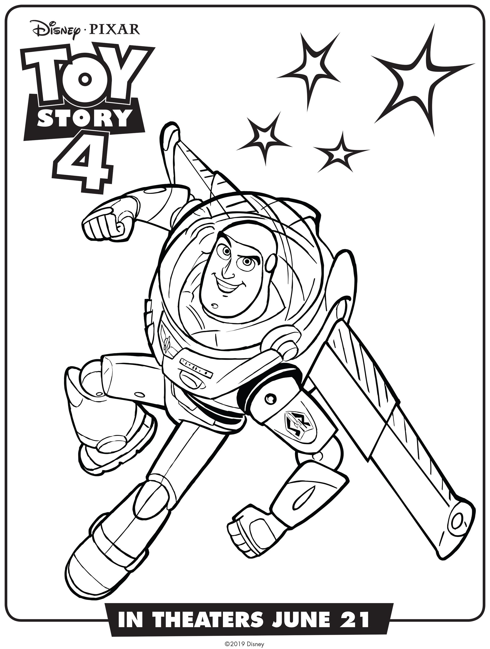 buzz lightyear toy story 4 coloring page disney pixar toy story 4 kids coloring pages