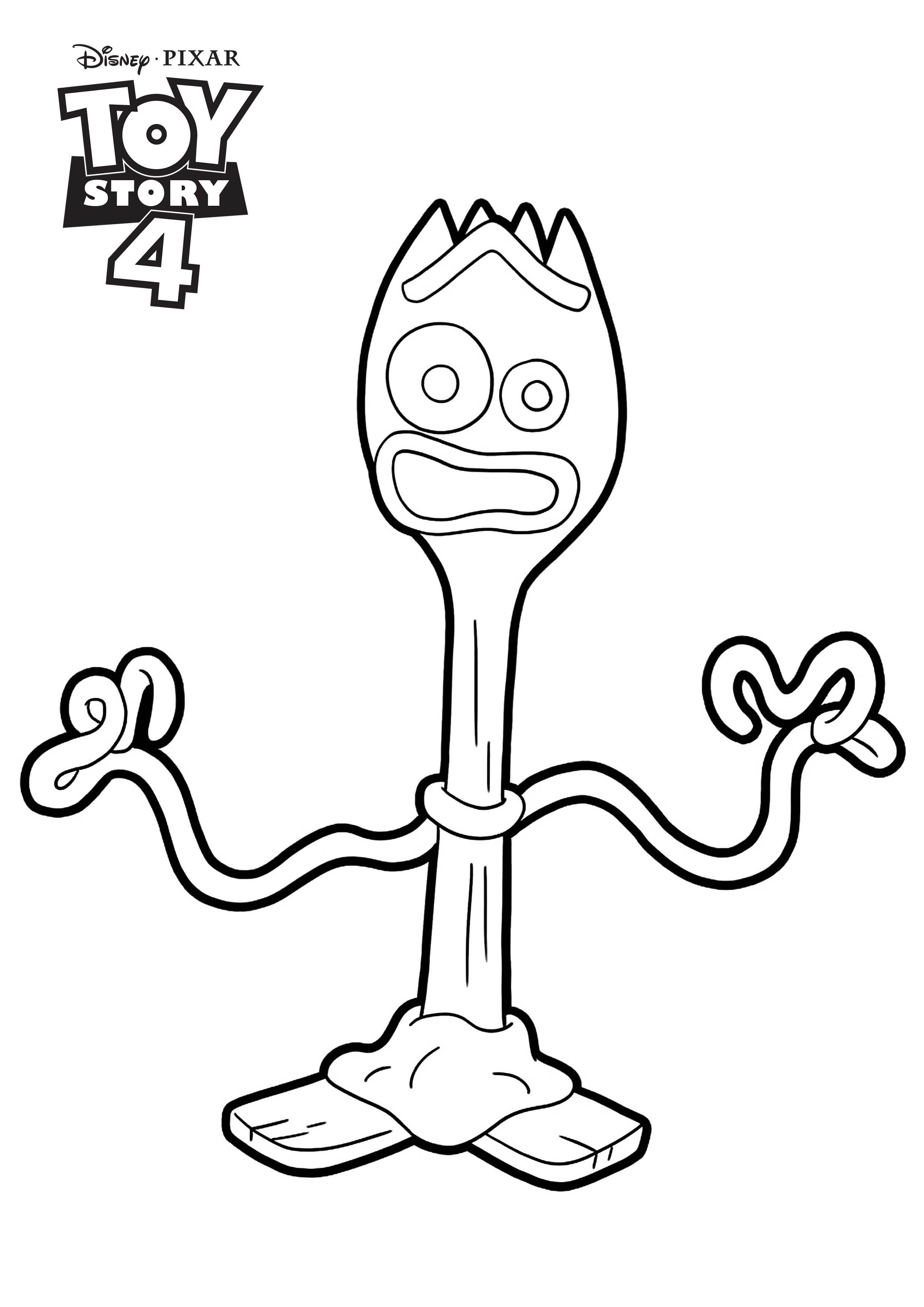 Forky : Toy Story 4 coloring page (Disney / Pixar) Toy Story 4 Kids