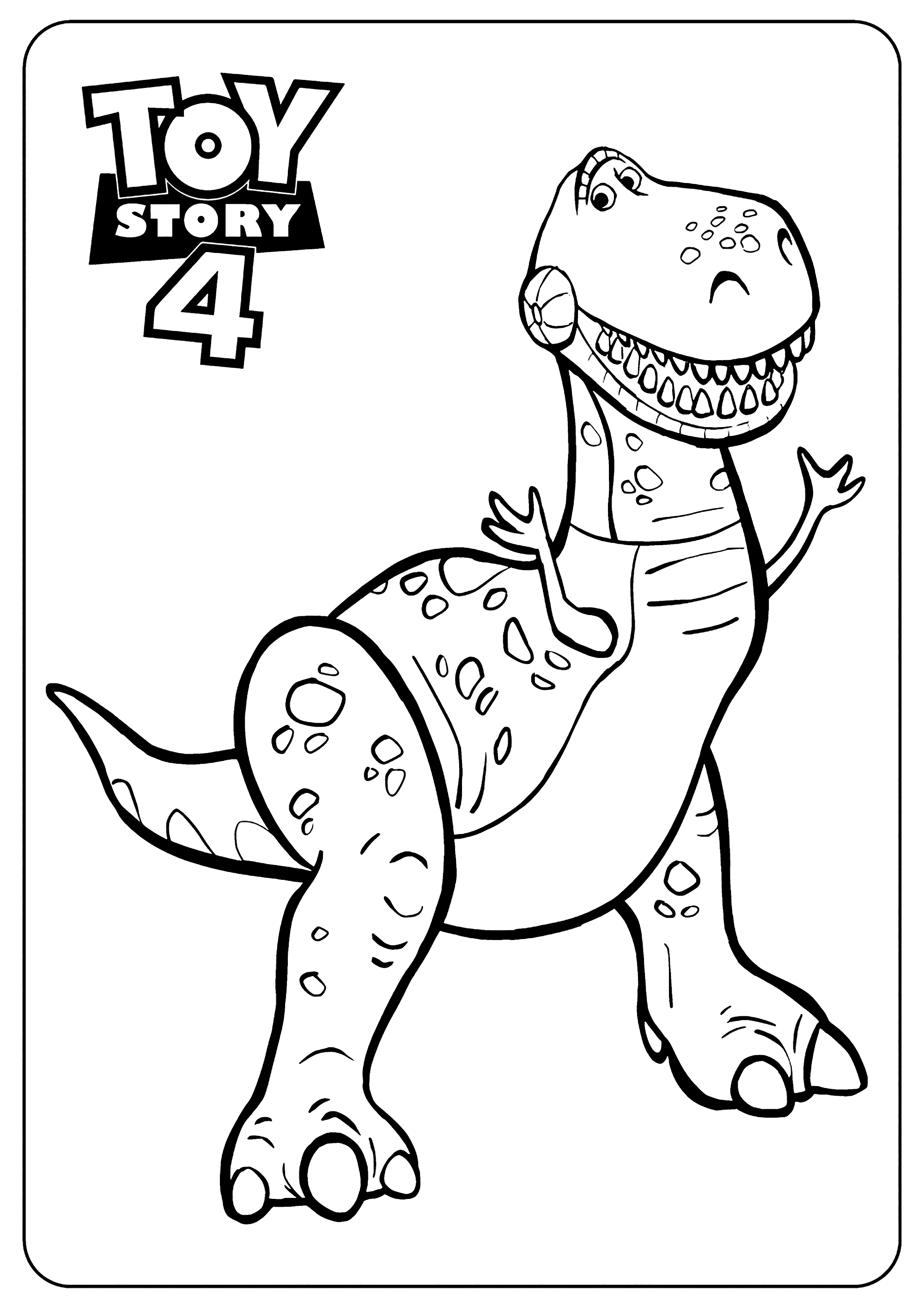 Rex : Cool Toy Story 4 coloring pages - Toy Story 4 Kids Coloring Pages