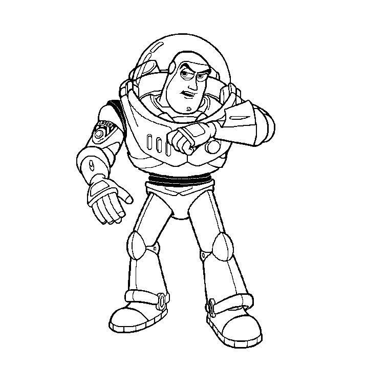 Printable Toy Story coloring page to print and color for free : Buzz Lightyear is calling